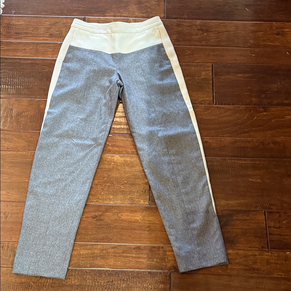 Narciso Rodriguez Gray and Cream Trousers